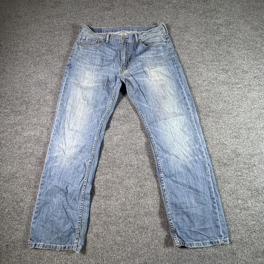 Levi's 559 Straight Jeans Mens 36x32 Blue Cotton Denim Faded Workwear Outdoor